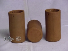 Casting pot 6 x 12 cm brown